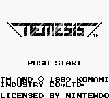 Nemesis (USA) Title Screen